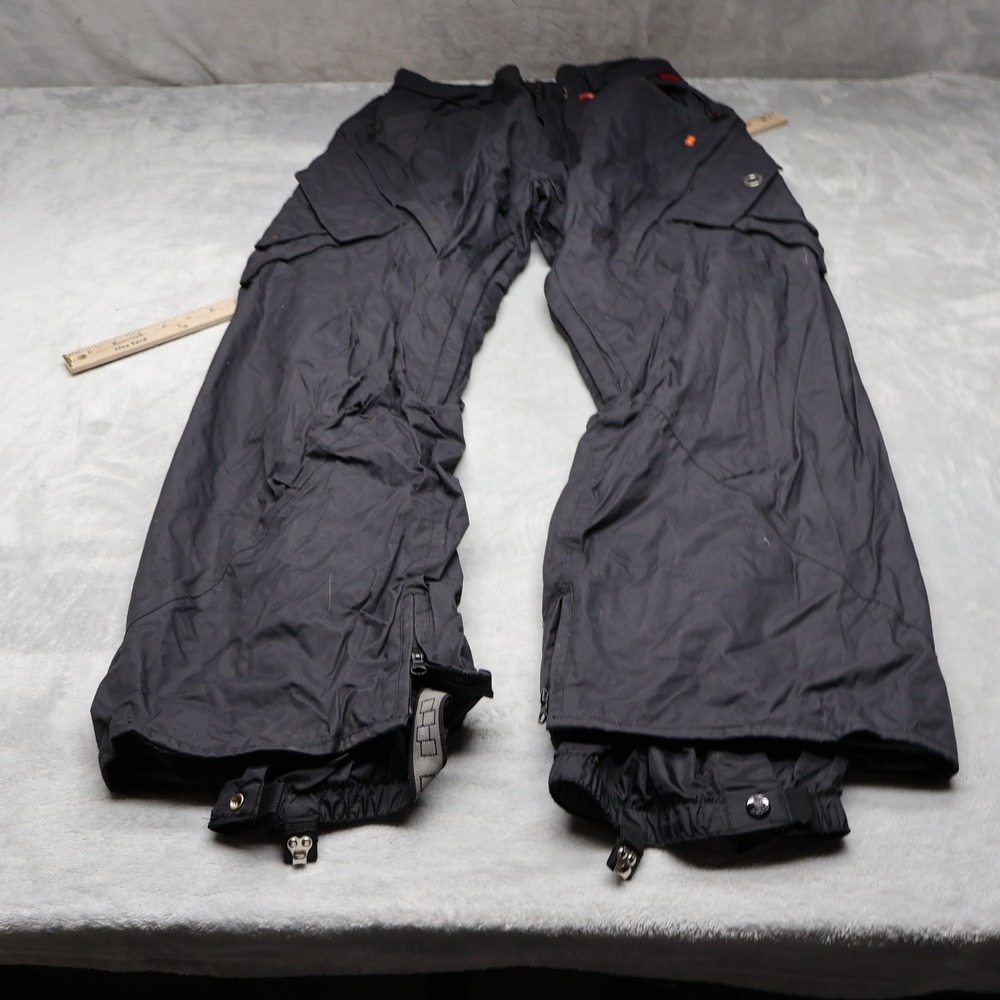 Foursquare Snow Pants Men Large Black 15K NSEW Technical Cargo Outdoor 30x33